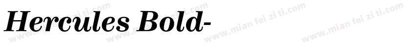 Hercules Bold字体转换
